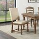 Winners Only® Augusta Rustic Brown/Vanilla Upholstered Dining Side Chair-1