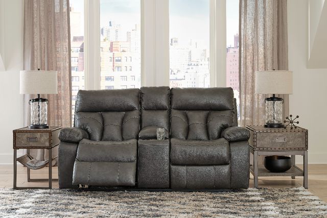 Signature Design by Ashley® Willamen Quarry Reclining Loveseat with Console-4