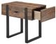 Magnussen Home® Prescott Rustic Honey Chairside End Table with Metal Base -2