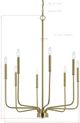 Forty West Liv Gold 8-Light Chandelier-1