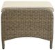 Furniture of America® Mackay 2-Piece Beige/Natural Fabric/Wooden Outdoor Ottoman Set-2