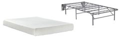 Sierra Sleep® by Ashley® Chime 2-Piece 8" Memory Foam and Better than a Boxspring Foundation Twin Mattress Set