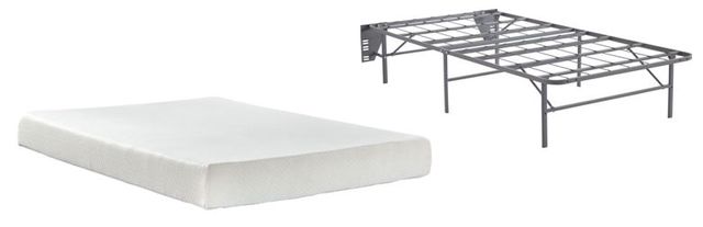 Sierra Sleep® by Ashley® Chime 2-Piece 8" Memory Foam and Better than a Boxspring Foundation Twin Mattress Set