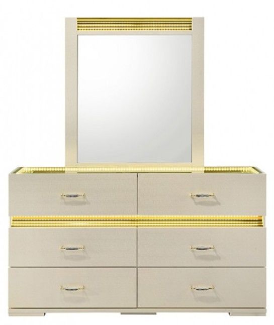 Furniture of America® Lucida Beige Dresser-0