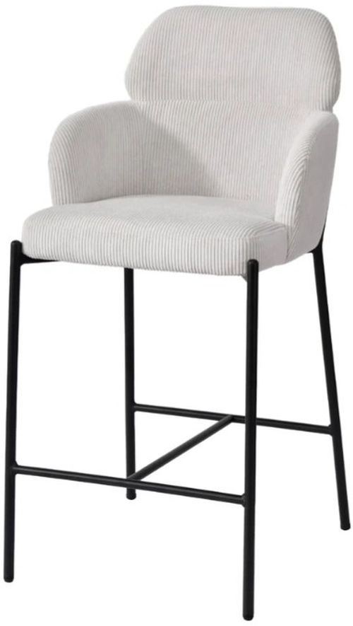 LH Home Allegra Corduroy White Counter Stool-0