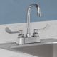 Elkay Chrome 4" Centerset Exposed Deck Faucet with 5" Gooseneck Spout and 4" Wristblade Handles-1