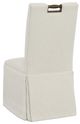 Fairfield® Customizable Entree Dining Pull Tall Back Skirted Dining Chair with Tobacco Legs-3