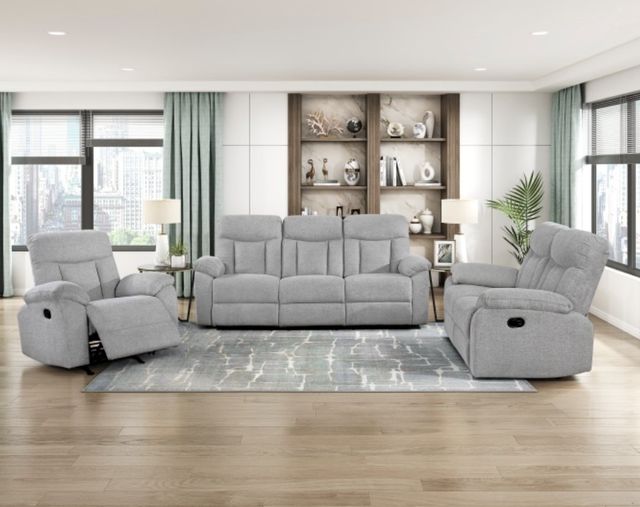 Homelegance® Jules Gray Rocker Manual Recliner-1