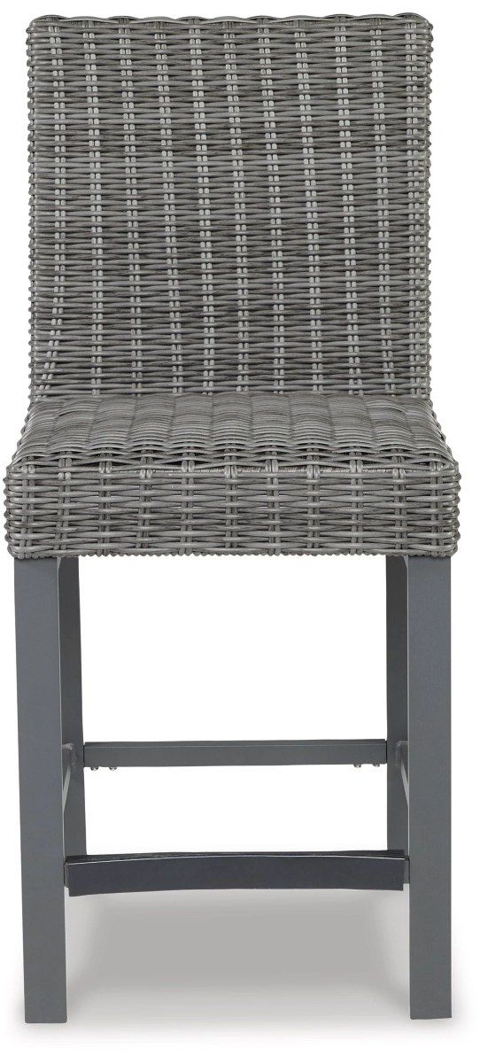 Signature Design by Ashley® Palazzo Gray Outdoor Barstool-1