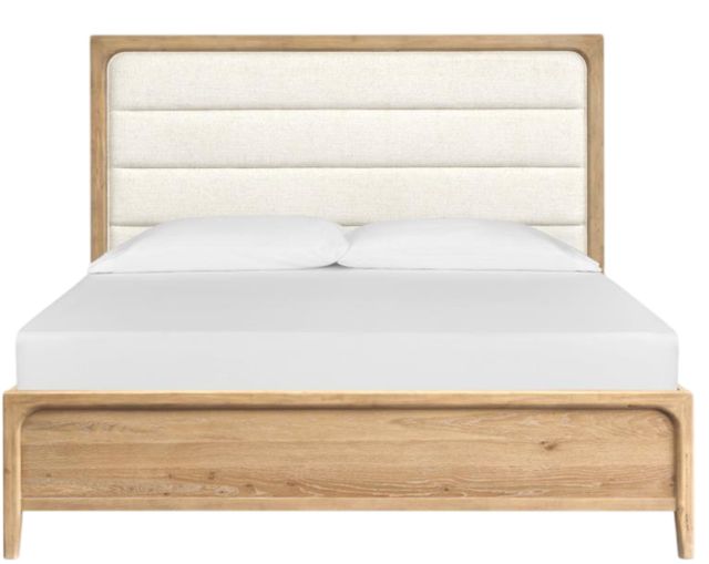 Magnussen Home® Somerset Butternut/Omari Natural Queen Panel Upholstered Headboard-1