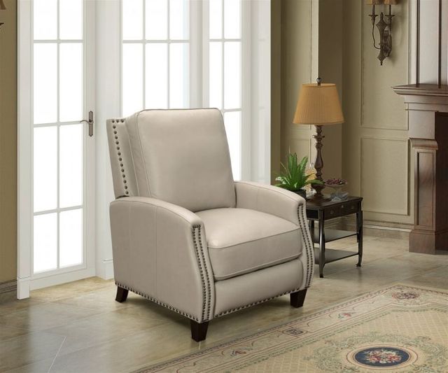 BarcaLounger® Melrose Shoreham Cream Leather Manual Recliner-2