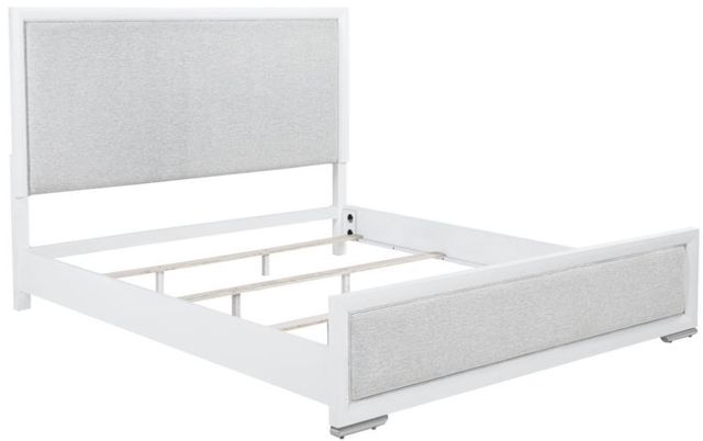 Coaster® Gracemont 5-Piece Light Grey/White Eastern King Panel Bedroom Set-0