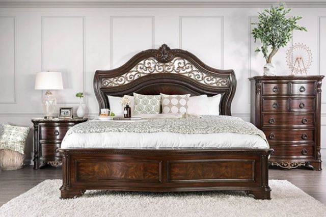 Furniture Of America® Menodora Brown Cherry Nightstand-1