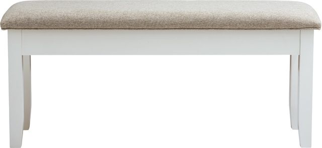 Powell® Jane Honey Brown/Vanilla White Storage Bench-3