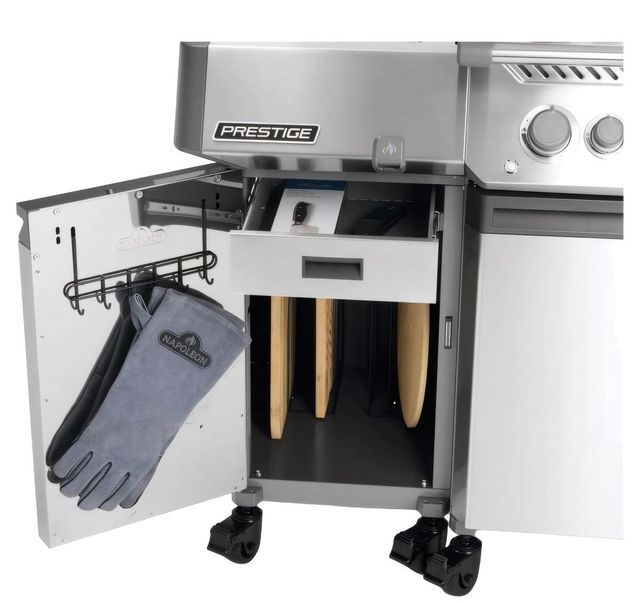 Napoleon Prestige® Stainless Steel Under Grill Storage Carts (Two)-4