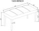 Crown Mark Vega Black/Brown Dining Bench-2