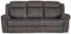 Powell® Galloway Stone Gray Manual Reclining Sofa-4