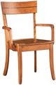 Urban Collections by Yutzy Woodworking Trieste Brown Dining Arm Chair-0