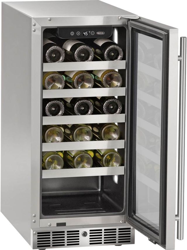 Marvel Essential Collection 15" 3 Cu. Ft. Stainless Steel Wine Cooler-2