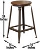Steve Silver Co. Adela Black/Brown Counter Stool-2