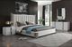 VIG Furniture Modrest Token White Eastern King Upholstered Panel Bed-1