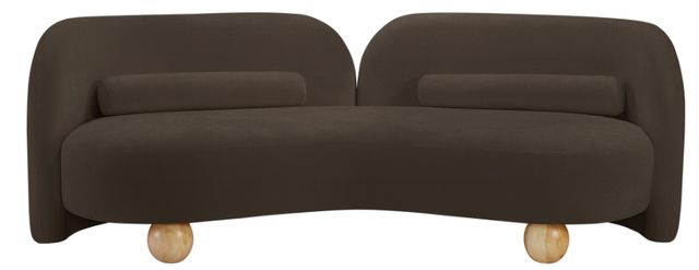 Meridian Furniture Daphne Brown Chenille Fabric Sofa-1