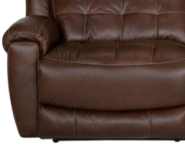 Franklin™ Corwin Dakota Brown Leather Double Manual Reclining Sofa-3