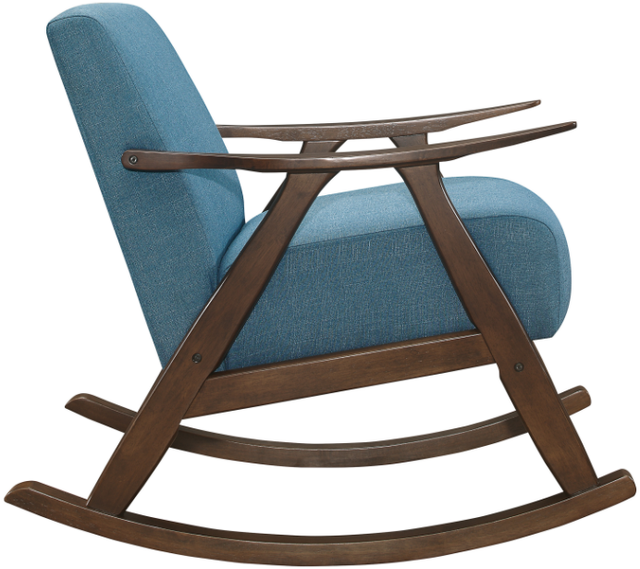 Homelegance® Waithe Blue/Dark Walnut Rocking Chair-3