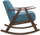 Homelegance® Waithe Blue/Dark Walnut Rocking Chair-3