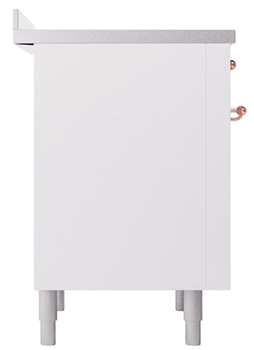 Ilve® Nostalgie II Noblesse 36'' White Pro Style Induction Range with Copper Trim-2
