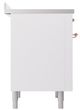 Ilve® Nostalgie II Noblesse 36'' White Pro Style Induction Range with Copper Trim-2