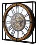 YHD Black/Gold Iron Framed Gear Clock-2