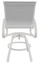 Telescope Casual Aruba Abalone/Snow Aluminum/Fabric Outdoor Sling Balcony Height Swivel Cafe Chair-3