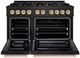 ZLINE 48" Black Stainless Steel Pro Style Dual Fuel Range with Polished Gold Accents-2