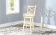 New Classic® Home Furnishings York White Swivel Bar Stool-1