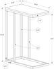 Monarch Specialties Inc. Espresso Top Accent Table with Chrome Base -3