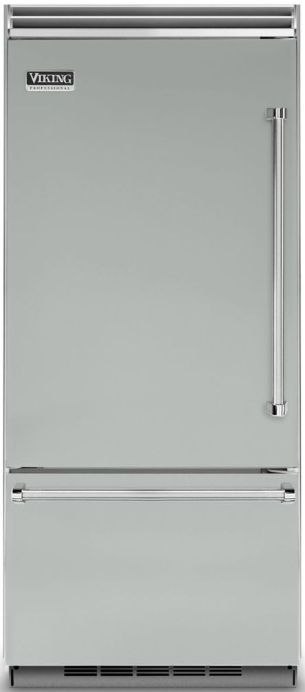 Viking® 5 Series 36 in. 20.4 Cu. Ft. Arctic Grey Built In Bottom Freezer Refrigerator-0
