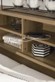 Signature Design by Ashley® Thadamere Light Brown King/California King Storage Headboard-4