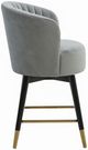 TOV Furniture by Inspire Me! Home Decor Grey Velvet Liana Swivel Stool-1