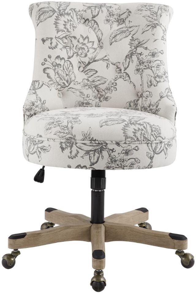 Linon Sinclair Brown/White Office Chair-2