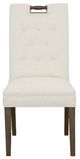 Fairfield® Customizable Entree Dining Pull Tall Tufted Back Dining Chair with Tobacco Legs-1
