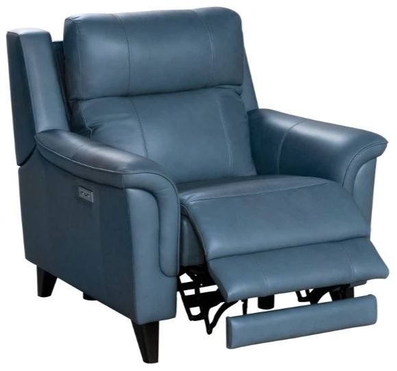BarcaLounger® Kester Masen Bluegray Leather Power Recliner-1