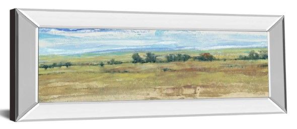 Classy Art Distant Treeline Panel I by Tim Otoole Mirror Framed Wall Art-1