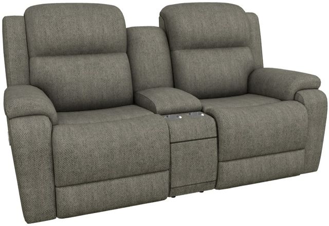 La-Z-Boy® Dorian Metal Power Reclining Loveseat with Console, Headrest, and Lumbar-0