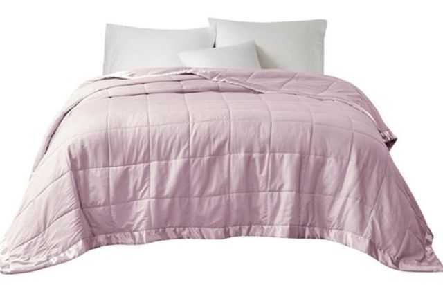 Olliix by Madison Park Cambria Lilac Twin Premium Oversize Down Alternative Blanket with 3M Scotchgard-1