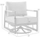 Armen Living Crown Black/Gray Outdoor Aluminum/Teak Swivel Chair-2