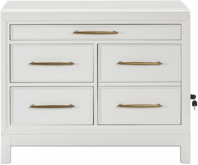 aspenhome® Alexander White Workstation/Combo File-1