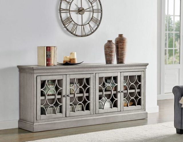 Martin Furniture Felicity Gray Four Door Console-1