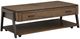 Magnussen Home® Hallie Dark Chocolate/Milk Chocolate Lift Top Storage Cocktail Table with Casters-0