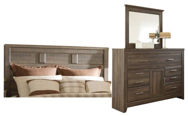 Signature Design by Ashley® Juararo 3-Piece Dark Brown Queen Panel Headboard Bedroom Set-0